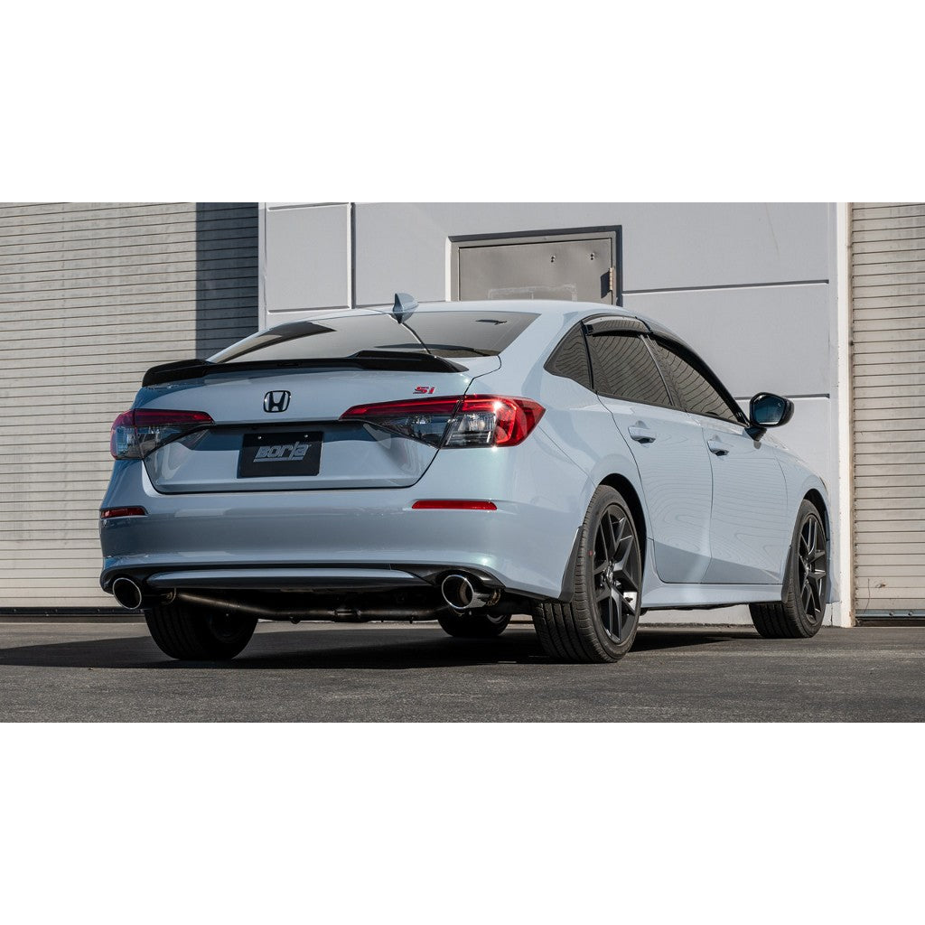 BORLA 140922 Cat-Back Exhaust System S-TYPE 2.50", TIP 4.5" Bright Chrome, T-304 Stainless Steel for HONDA Civic 1.5L/ ACURA Integra 2022-2023 Photo-1