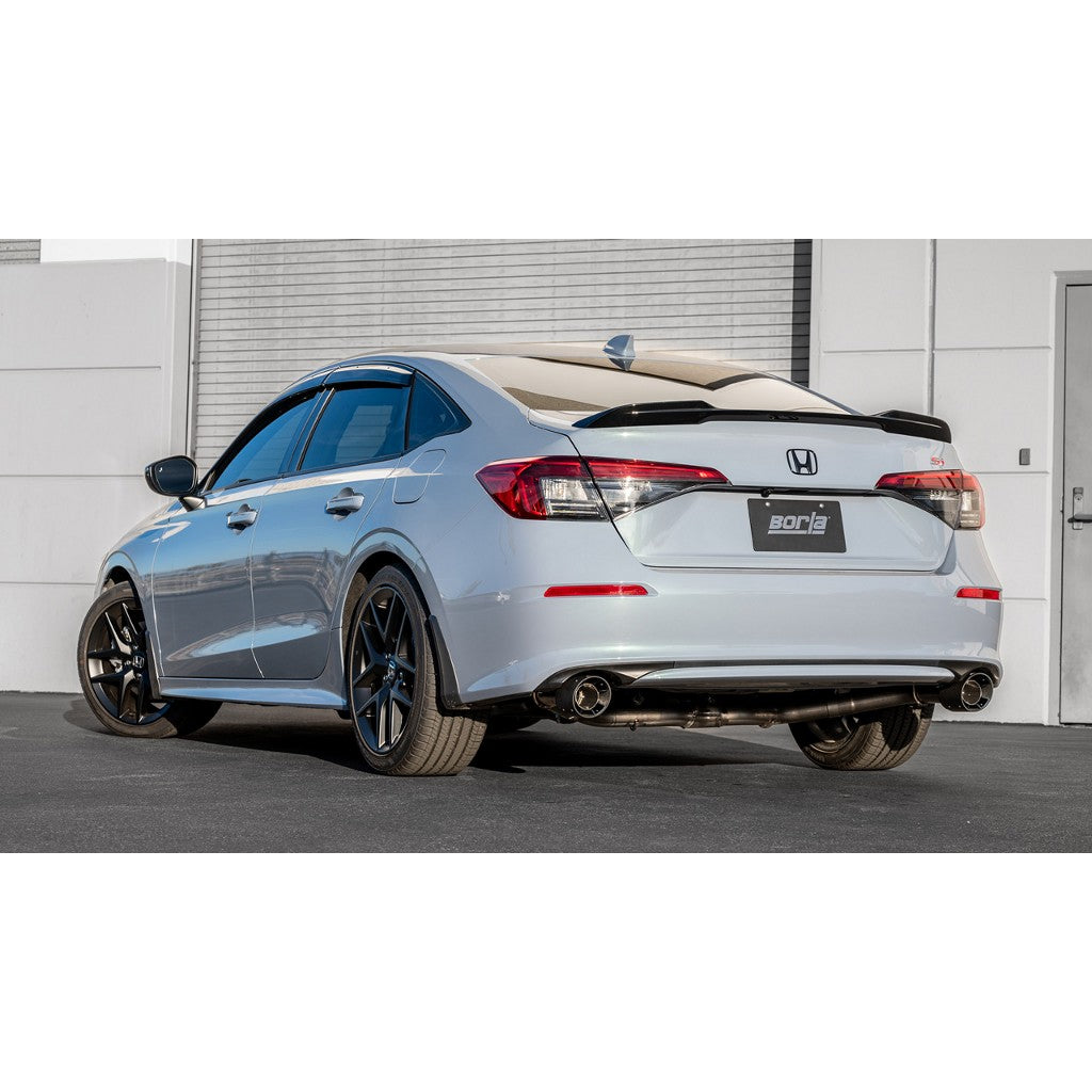 BORLA 140922CFBA Cat-Back Exhaust System S-TYPE 2.50", TIP 4.5" Carb,Fiber With Black Anodized Center for HONDA Civic 1.5L/ ACURA Integra 2022-2023 Photo-1