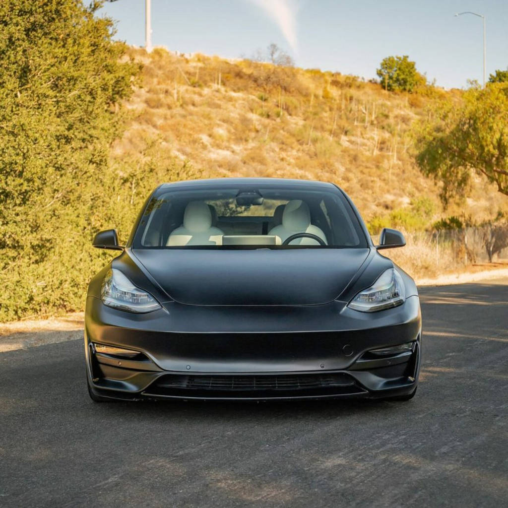 UNPLUGGED PERFORMANCE UP-M3-302-11.1 Ascension Front Fascia System, No Sensor Holes, Unpainted Urethane for TESLA Model 3 Photo-4