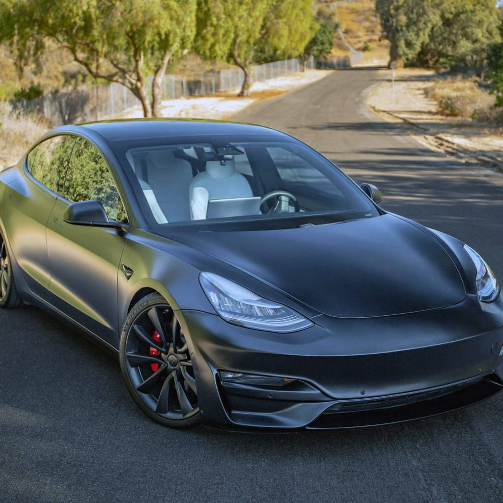 UNPLUGGED PERFORMANCE UP-M3-302-11.1 Ascension Front Fascia System, No Sensor Holes, Unpainted Urethane for TESLA Model 3 Photo-6