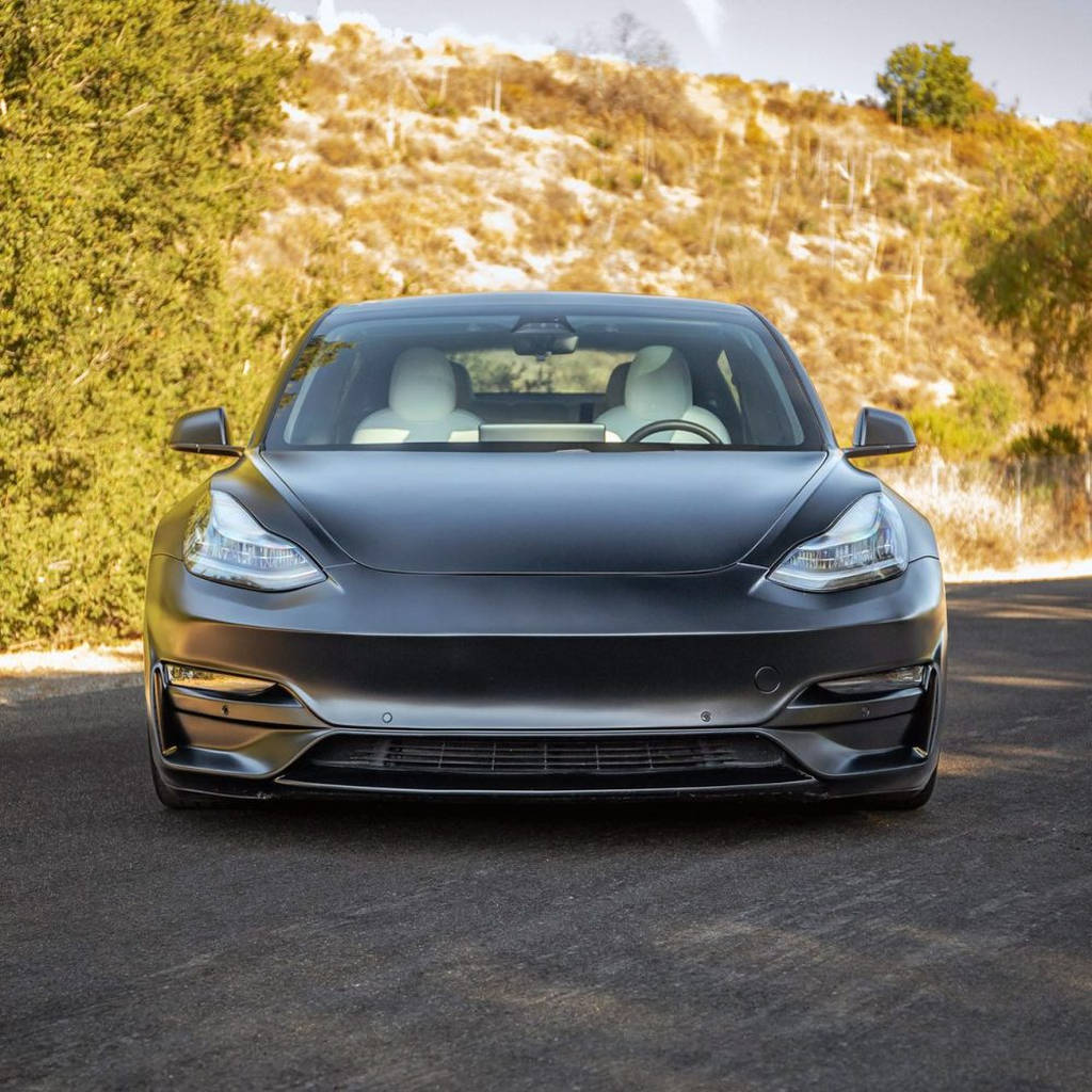 UNPLUGGED PERFORMANCE UP-M3-302-11.1 Ascension Front Fascia System, No Sensor Holes, Unpainted Urethane for TESLA Model 3 Photo-7