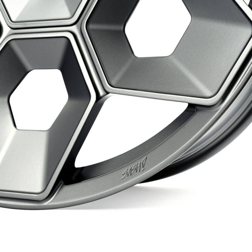 UNPLUGGED PERFORMANCE UP-CYBRHEX-DBL-023 Single Wheel UP CYBRHEX 20x10.5+35 - 5x114.3 / 5x120, Double Drilled, Satin Black for TESLA Cybertruck / Model Y Photo-13