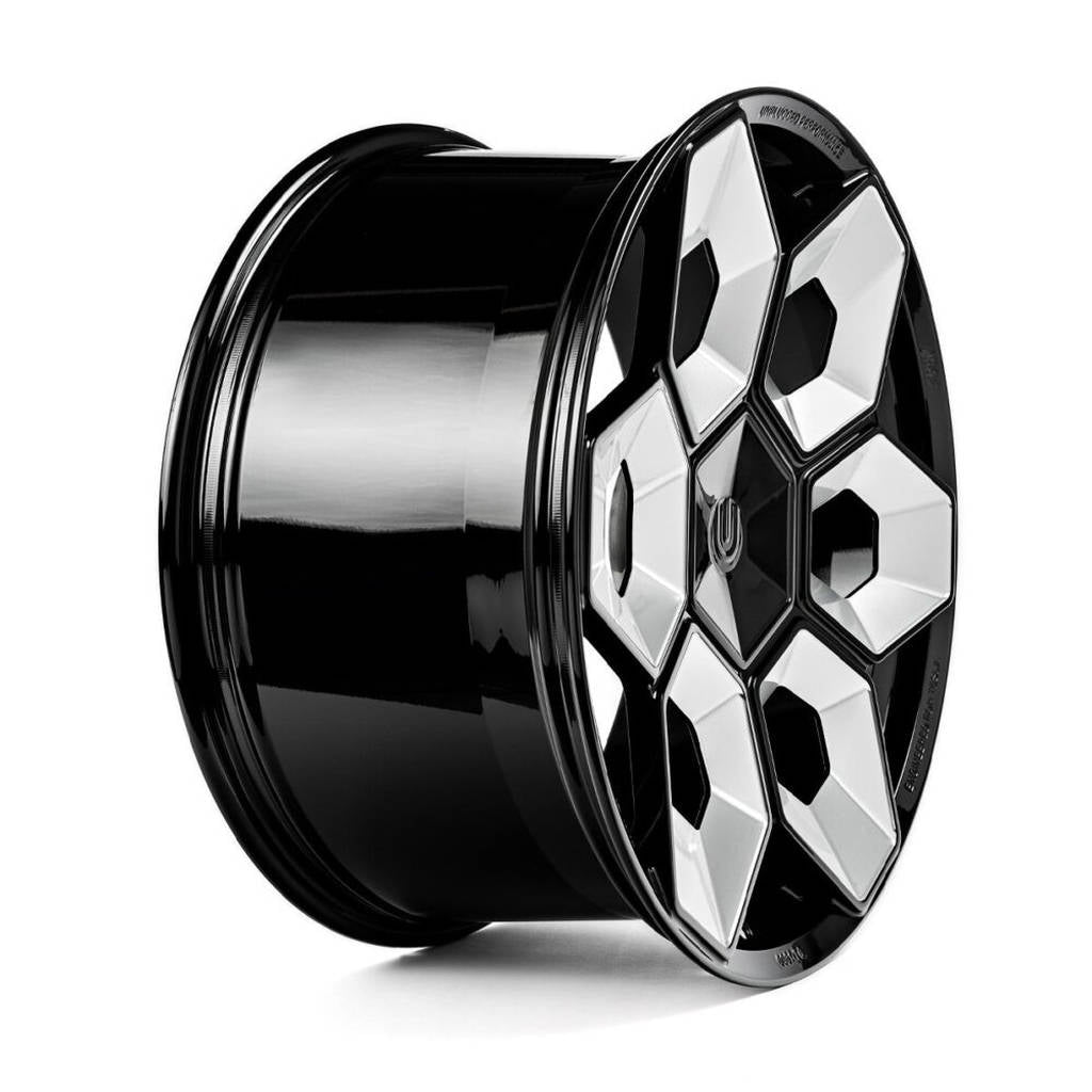 UNPLUGGED PERFORMANCE UP-CYBRHEX-DBL-028 Single Wheel UP CYBRHEX 22x10.5+35 - 5x114.3 / 5x120, Double Drilled, Satin Black for TESLA Cybertruck / Model Y Photo-1