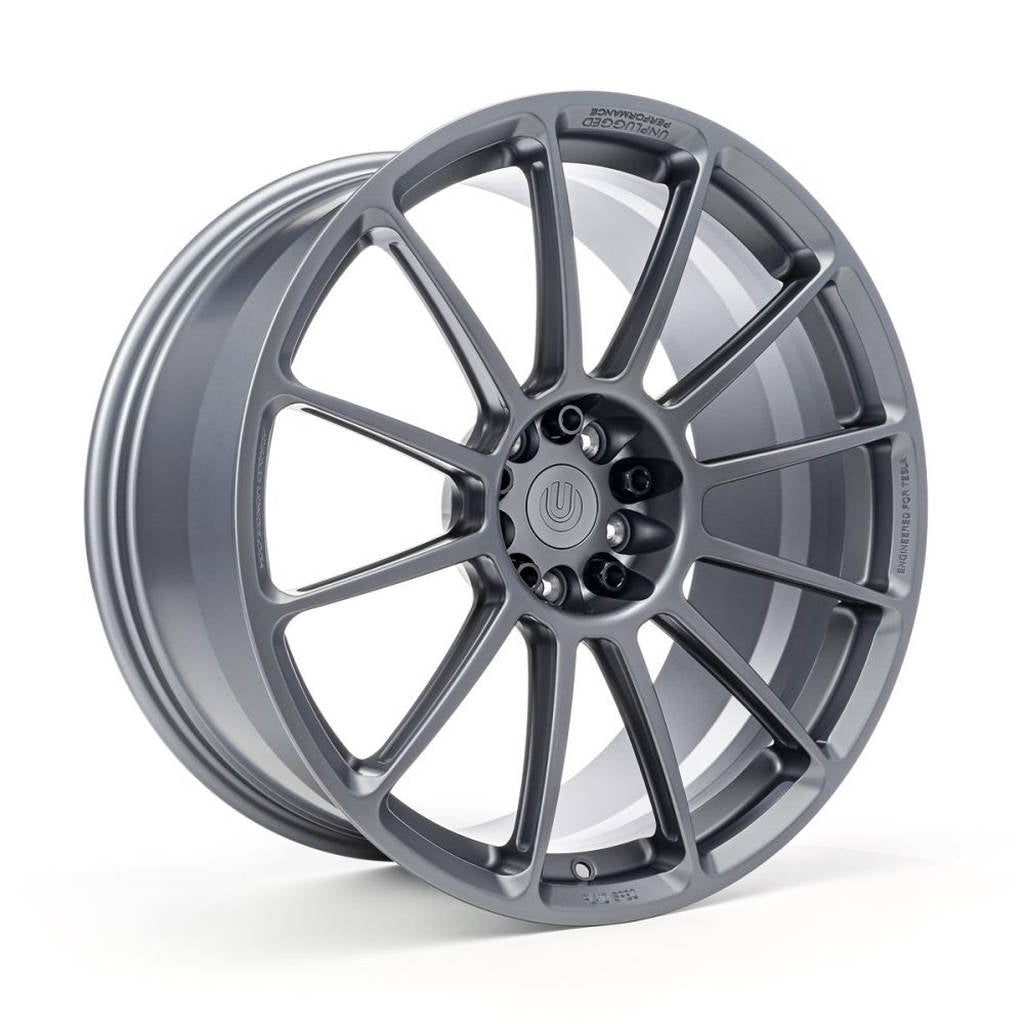 UNPLUGGED PERFORMANCE UP-UP03-DBL-001 Single Wheel UP-03, Forged, 19x11+31 - 5x120 /5x114.3 Double Drill, Gloss Black for TESLA Model S 2021 Photo-1