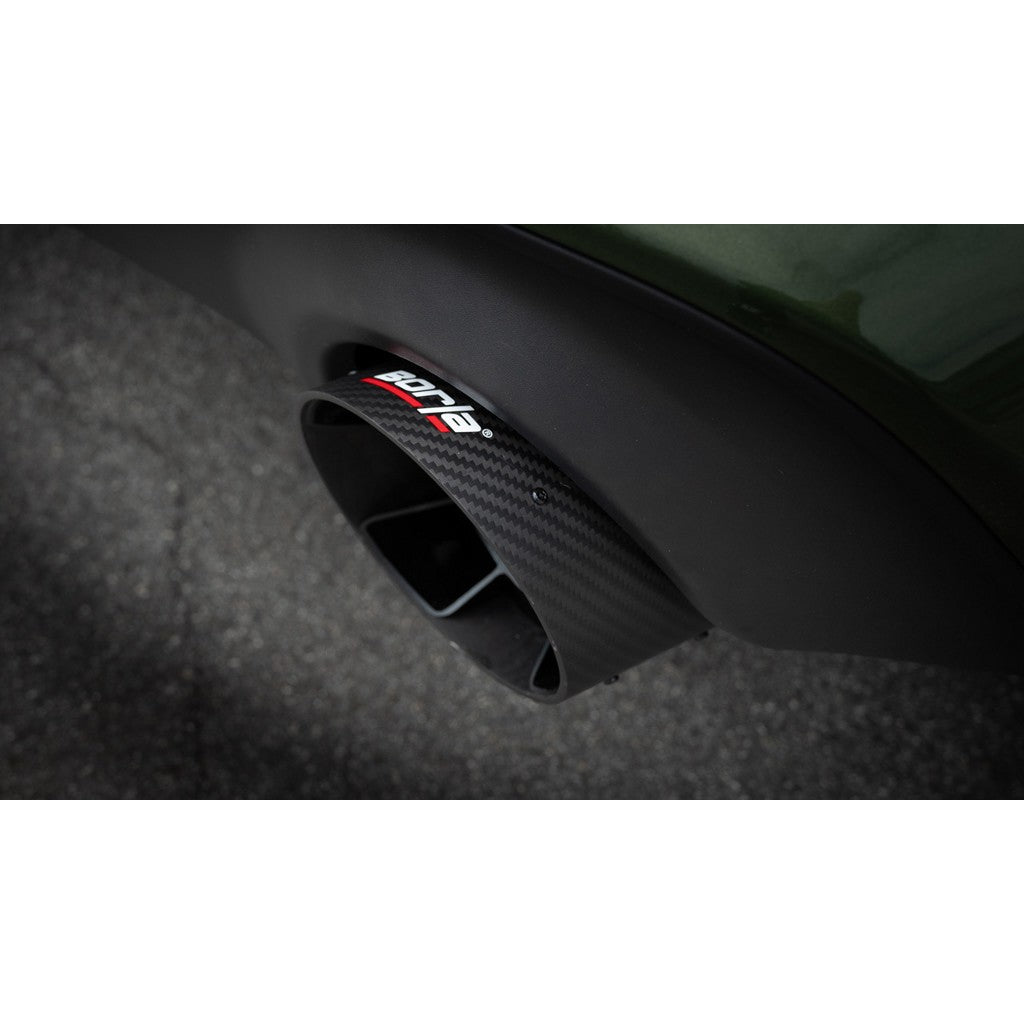 BORLA 60729CFBA Exhaust optional tips (pair) - 5" OUTLET CARBON FIBER BLACK ANODIZED for CHRYSLER 300C 2023/ DODGE CHARGER '15-'24 Photo-2