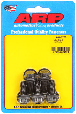 ARP 644-0750 SAE Bolt Kit 3/8-16 x 0.750 12pt 7/16 wrenching black oxide bolts Photo-0