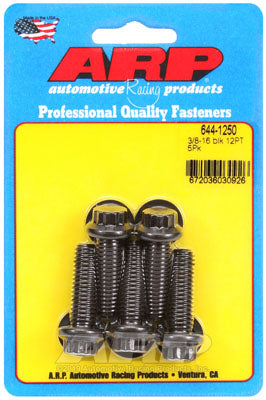 ARP 644-1250 SAE Bolt Kit 3/8-16 x 1.250 12pt 7/16 wrenching black oxide bolts Photo-0