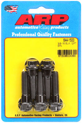 ARP 644-1500 SAE Bolt Kit 3/8-16 x 1.500 12pt 7/16 wrenching black oxide bolts Photo-0