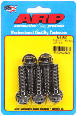 ARP 645-1500 SAE Bolt Kit 7/16-14 X 1.500 12pt 1/2 wrenching black oxide bolts Photo-0