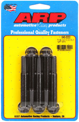 ARP 645-3000 SAE Bolt Kit 7/16-14 X 3.000 12pt 1/2 wrenching black oxide bolts Photo-0
