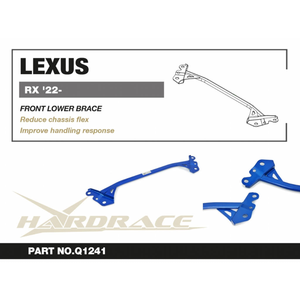 HARDRACE Q1241 Front Lower Brace for LEXUS RX 5th ALA10 / ALH10 2022+ Photo-2