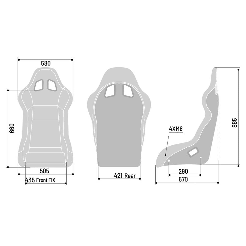 SPARCO 008013XNR Fiberglass Seat EVO L QRT X Photo-3