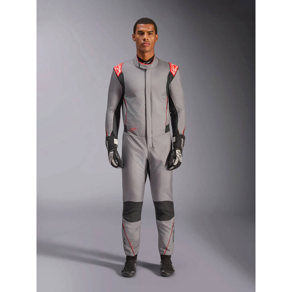 ALPINESTARS 3350224_9114_50 Hypertech v3 suit FIA - Mid gray black red fluo, Size 50 Photo-0