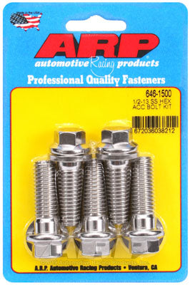 ARP 646-1500 SAE Bolt Kit 1/2-13 X 1.500 hex SS bolts Photo-0