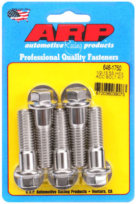 ARP 646-1750 SAE Bolt Kit 1/2-13 X 1.750 hex SS bolts Photo-0