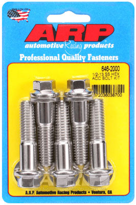 ARP 646-2000 SAE Bolt Kit 1/2-13 X 2.000 hex SS bolts Photo-0