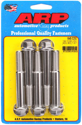 ARP 646-3250 SAE Bolt Kit 1/2-13 x 3.250 hex SS bolts Photo-0