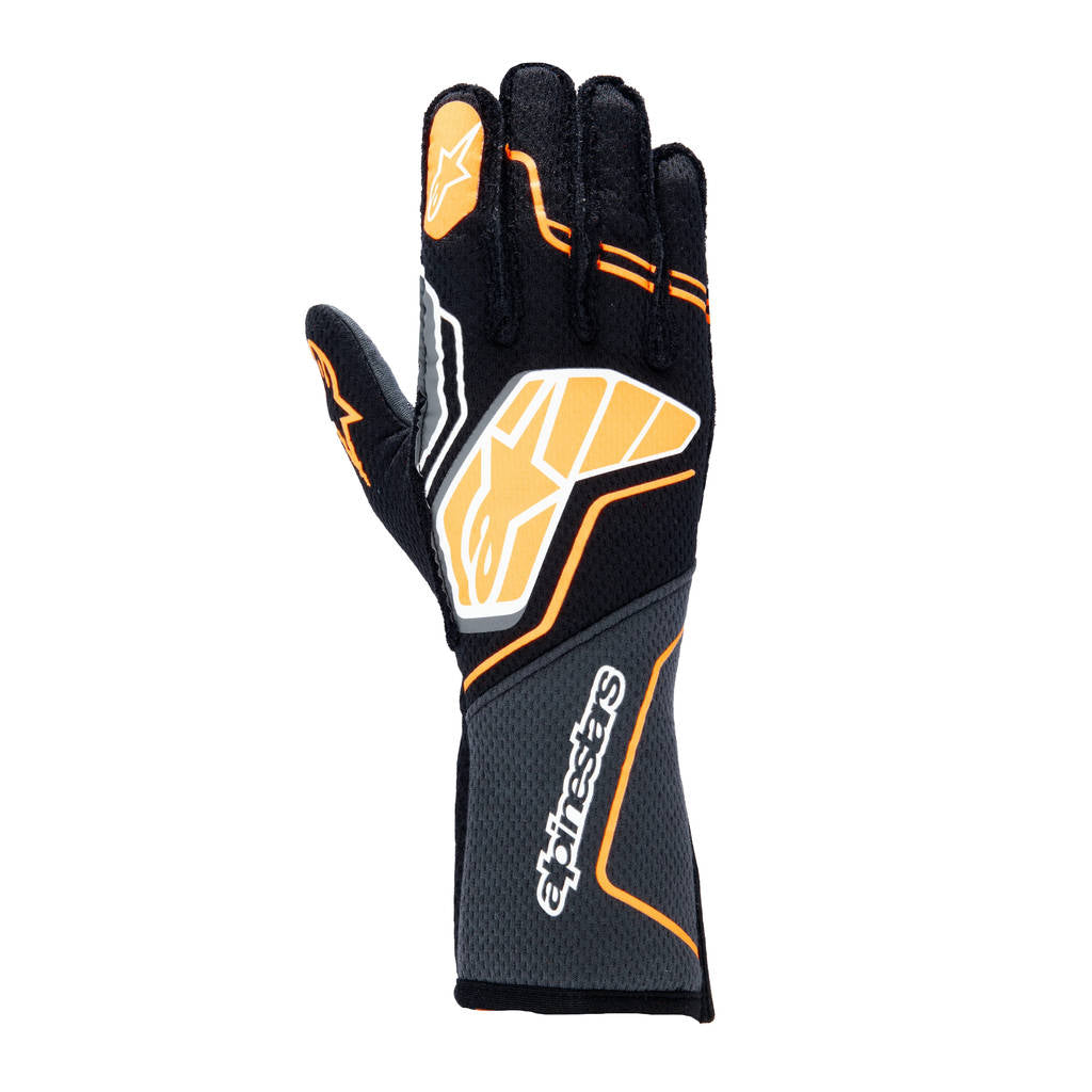 ALPINESTARS 3550224_156_XL Tech-1 zx v4 gloves FIA/SFI - Black Orange fluo, Size XL Photo-0