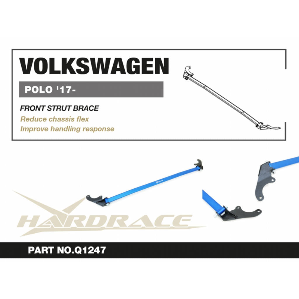 HARDRACE Q1247 Front strut brace - 1pcs/set for VW POLO 2017+ Photo-1