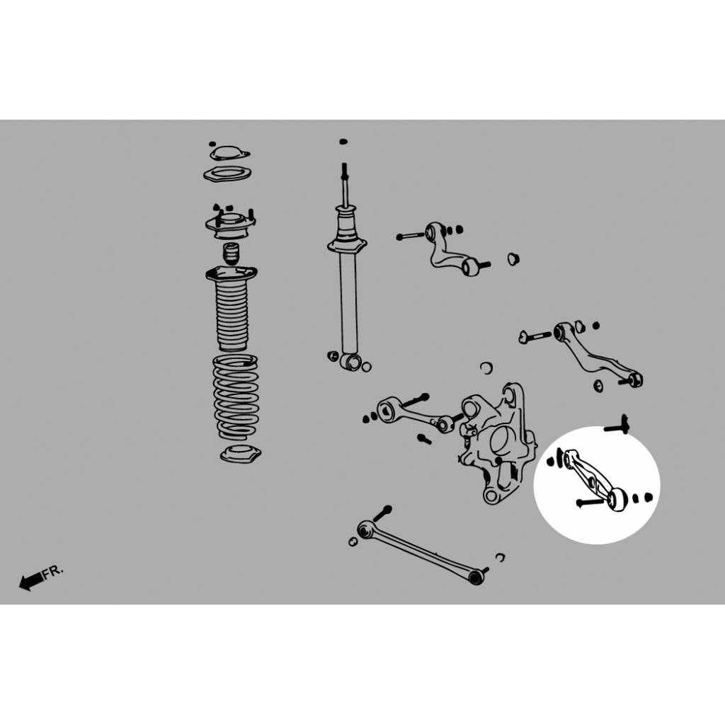 HARDRACE 7676 Rear Lower Camber Kit (Harden Rubber + Pillow Ball) 2PCS / SET for LEXUS LS460 / 600H '07-17 Photo-6