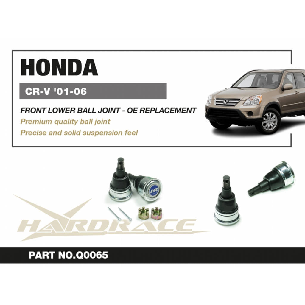 HARDRACE Q0065 Front Lower Ball Joint - OE Replacement 2PCS / SET for HONDA CRV '01-06 Photo-1