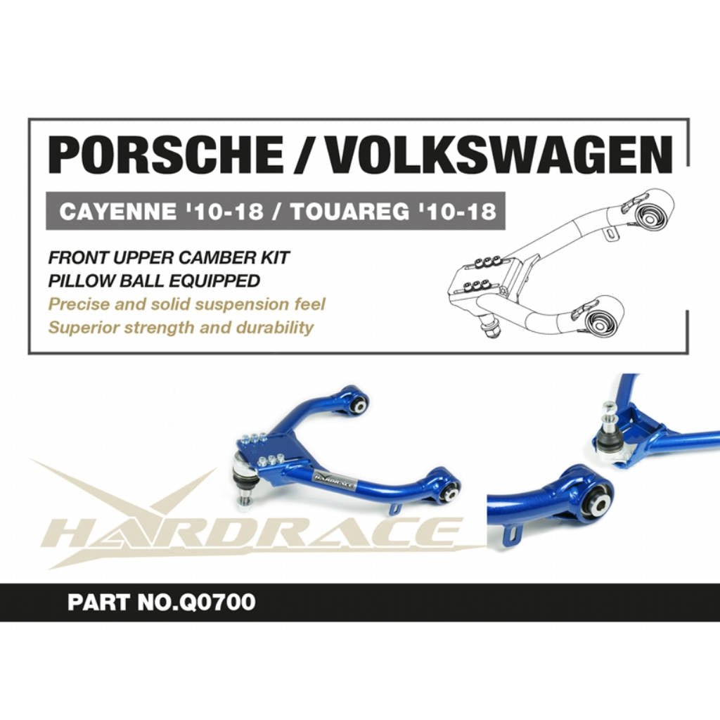 HARDRACE Q0700 Front Upper Camber Kit (Pillow Ball) - 2PCS / SET for PORSCHE CAYENNE '10-18 / VOLKSWAGEN TOUAREG '10-18 Photo-1
