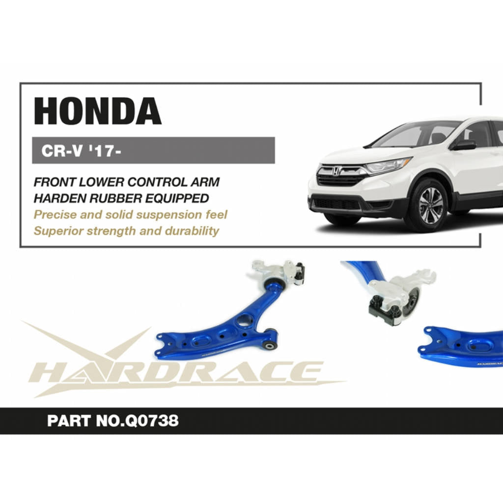HARDRACE Q0738 Front Lower Arm (Harden Rubber) - 2PCS / SET for HONDA CR-V '17- Photo-2