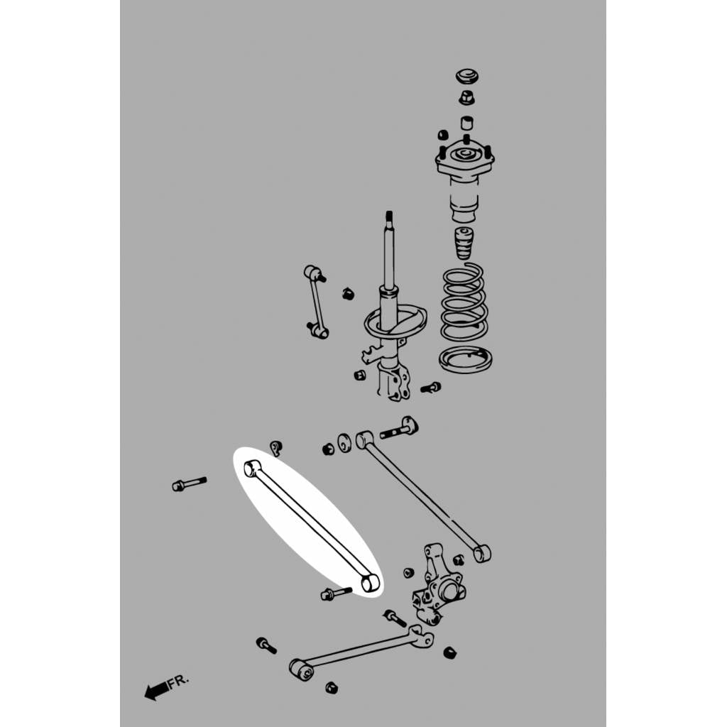 HARDRACE Q0758 Rear LATERAL Arm -Front (Pillow Ball + Harden Rubber) - 2PCS / SET for LEXUS RX300 '98-03 AWD Photo-6