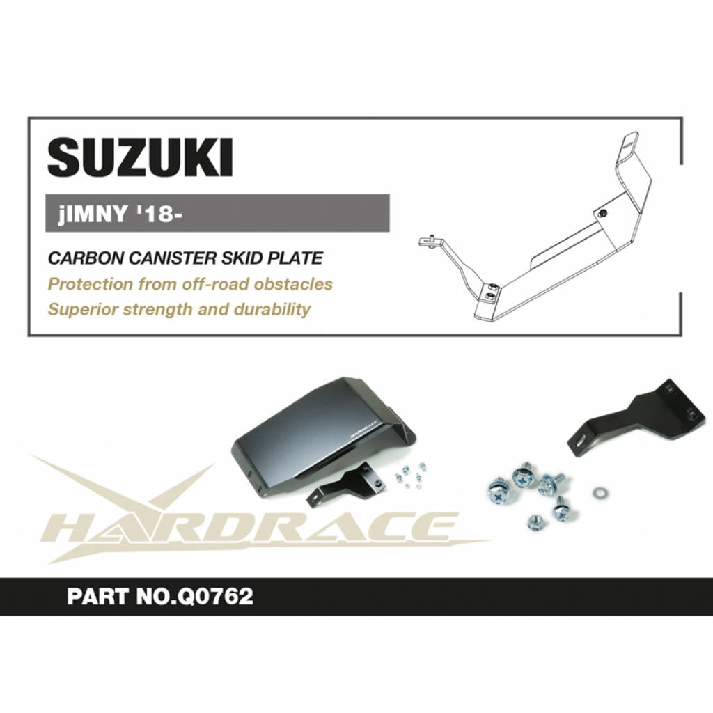 HARDRACE Q0762 CARBON CANISTER SKID PLATE - 2PCS / SET for SUZUKI JIMNY '18- Photo-1