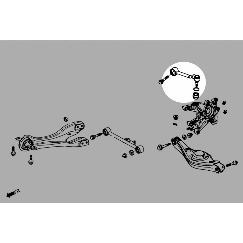 HARDRACE Q0827 Rear Upper Camber Kit (Harden Rubber) - 2PCS / SET for HONDA ODYSSEY USDM '05-11 / '11-18 Photo-6