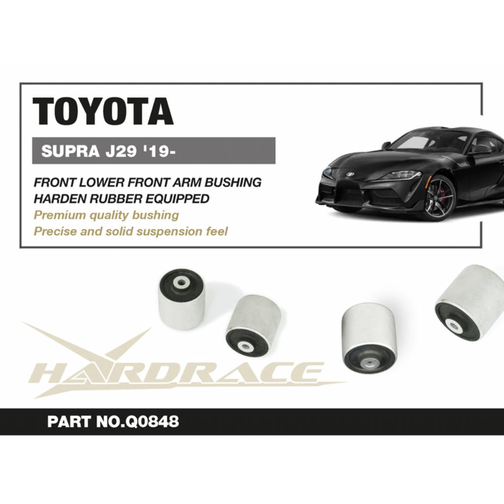 HARDRACE Q0848 Front Lower Front Arm Bushing (Harden Rubber) - 2PCS / SET for TOYOTA SUPRA J29 '19- / BMW Z4 G29 18- OE Replacement Photo-1