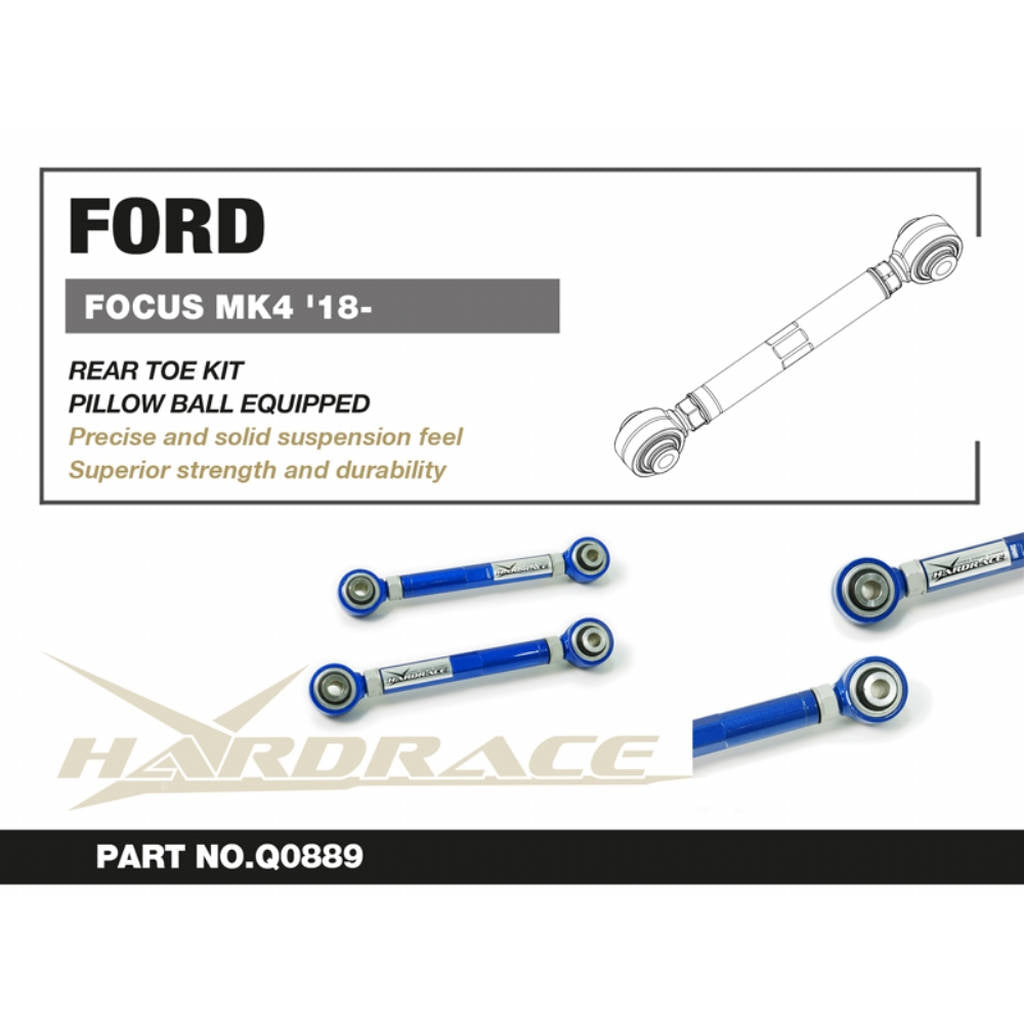 HARDRACE Q0889 Rear Toe Kit (Pillow Ball) - 2PCS / SET for FORD FOCUS '19 MK4 Photo-1