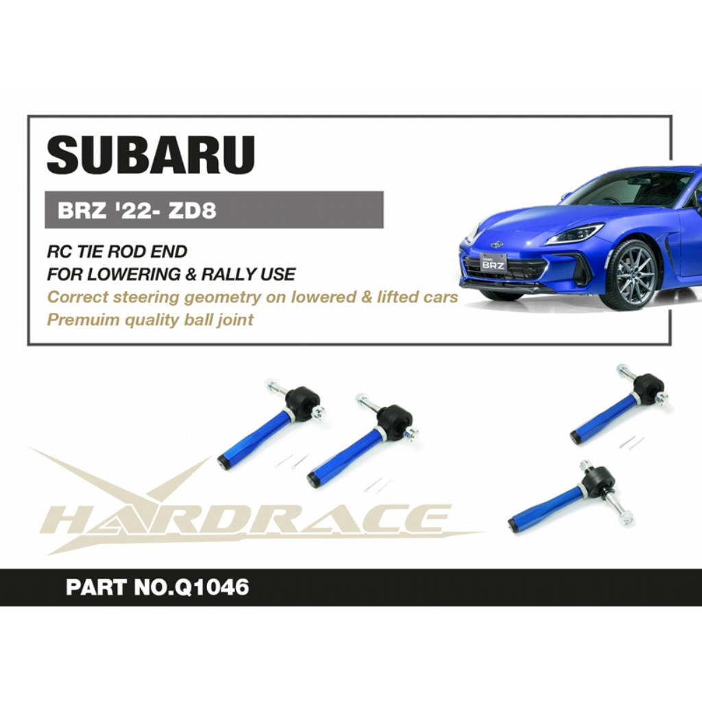 HARDRACE Q1046 RC Tie Rod End - 2PCS / SET for LowerING & RALLY USE for SUBARU BRZ '22- ZD8 Photo-1