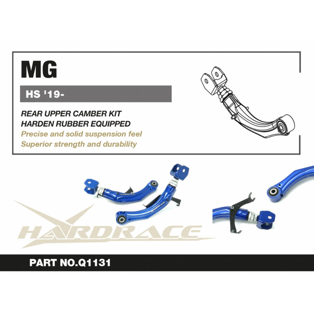HARDRACE Q1131 Rear Upper Camber Kit (Harden Rubber) - 2PCS / SET for MG HS '19- Photo-1