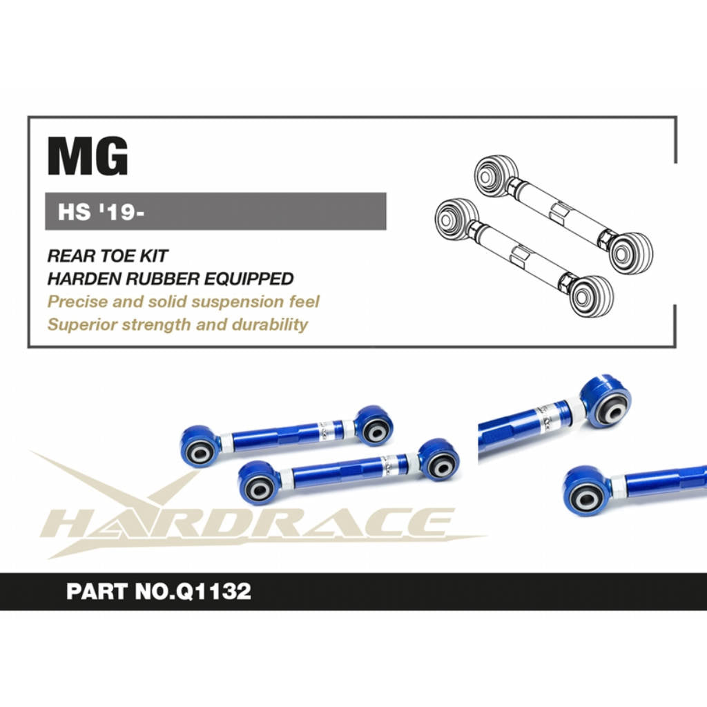 HARDRACE Q1132 Rear Toe Kit (Harden Rubber) - 2PCS / SET for MG HS '19- Photo-1