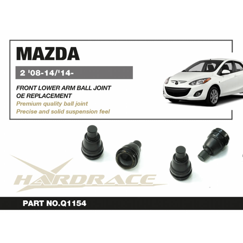 HARDRACE Q1154 Front Lower Arm Ball Joint - 2PCS / SET for FORD FIESTA '08-17 / MAZDA 2 '08- Photo-1