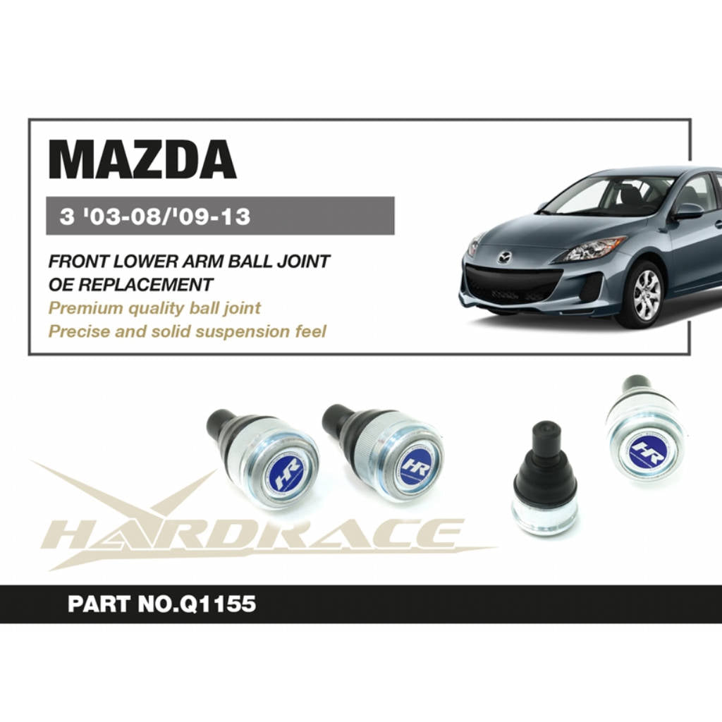 HARDRACE Q1155 Front Lower Arm Ball Joint - 2PCS / SET for MAZDA 3 '03-13 / 5 '05-17 Photo-1