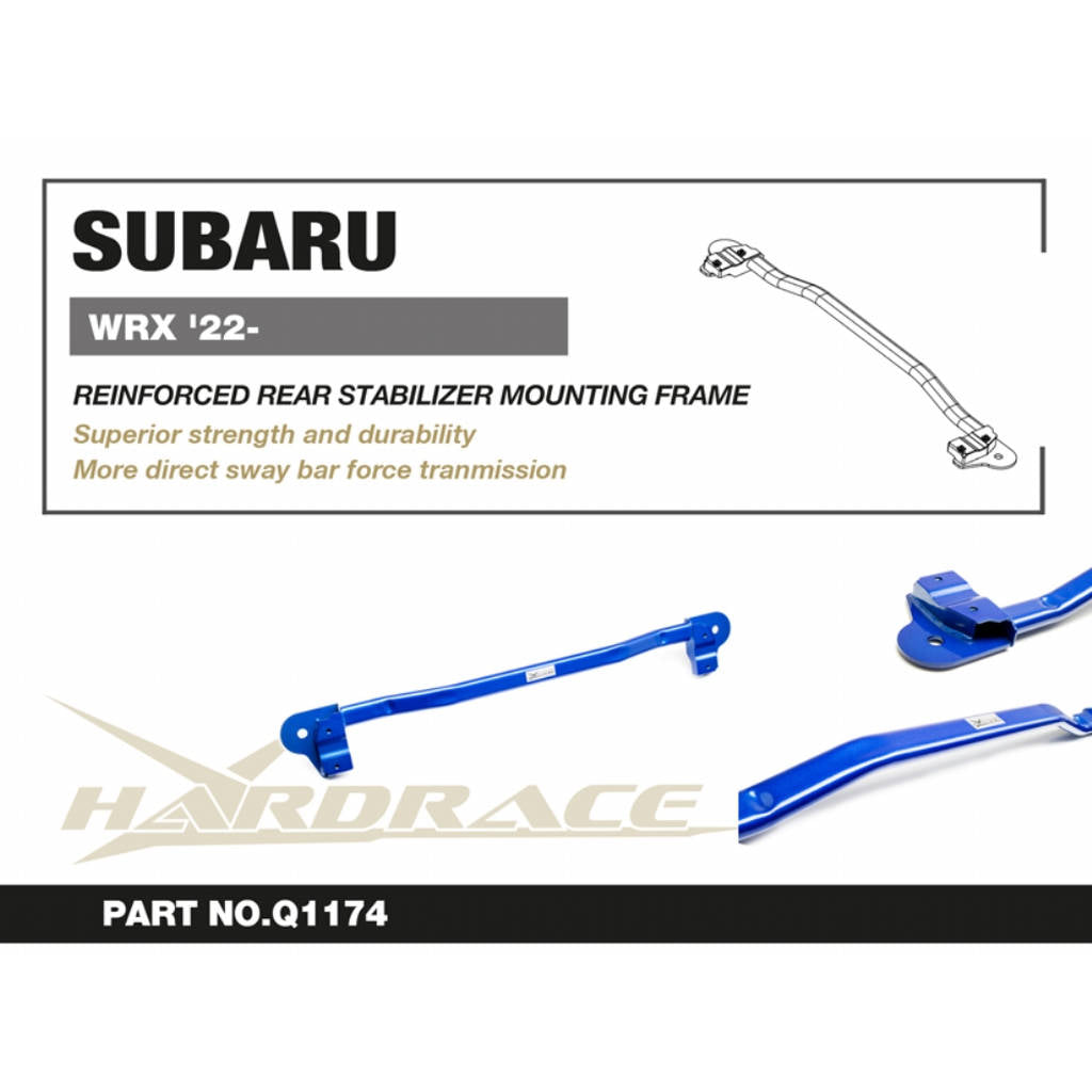 HARDRACE Q1174 REIN FORCED Rear Stabilizer MountING FRAME - 1PCS / SET for SUBARU WRX '22- Photo-1