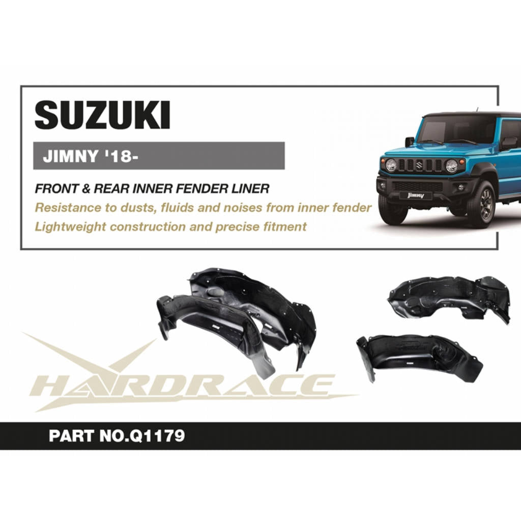 HARDRACE Q1179 Front & Rear Inner Fender Liner - 4pcs / Set For SUZUKI Jimny 2018- Photo-2