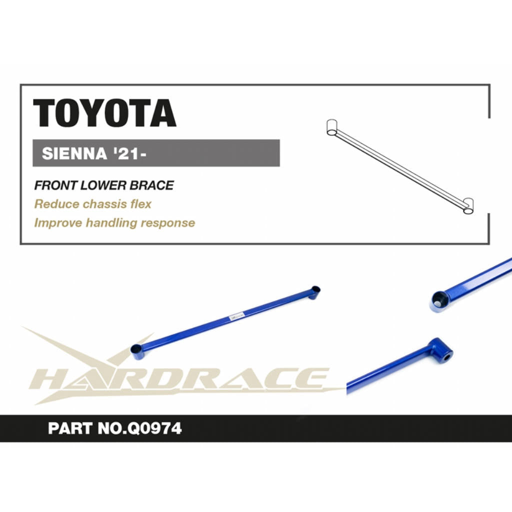 HARDRACE Q0974 Front Lower Brace - 1PCS / SET for TOYOTA SIENNA '21- Photo-1