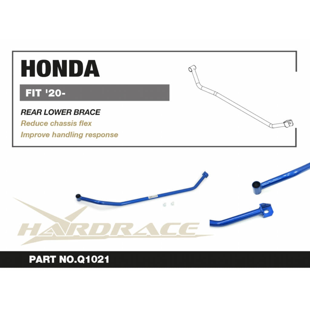HARDRACE Q1021 Rear Lower Brace - 1PC / SET for HONDA FIT GR '20- Photo-2
