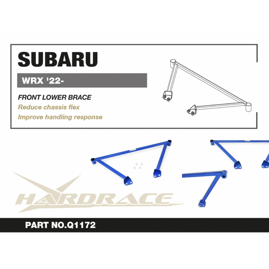 HARDRACE Q1172 Front Lower Brace - 1PCS / SET for SUBARU WRX '22- Photo-2