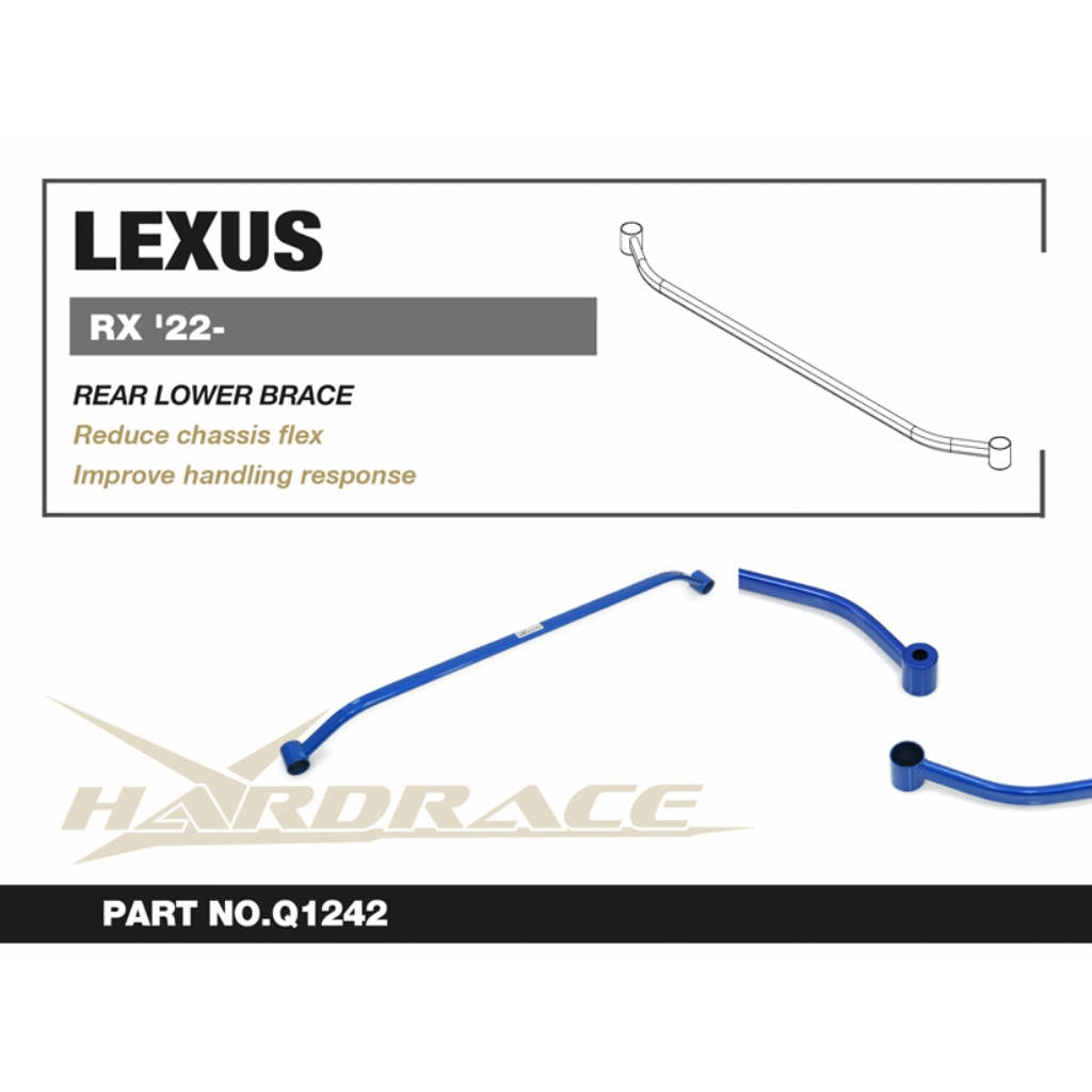 HARDRACE Q1242 Rear Lower Brace - 1PC / SET for LEXUS RX '22- Photo-1