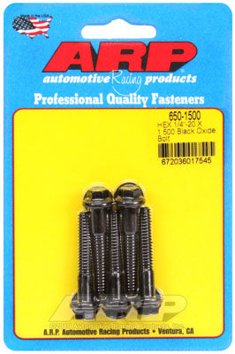 ARP 650-1500 SAE Bolt Kit 1/4-20 X 1.500 hex black oxide bolts Photo-0