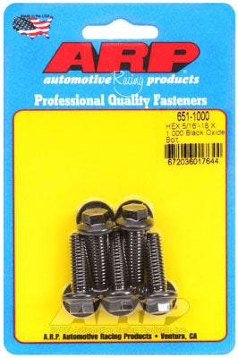 ARP 651-1000 SAE Bolt Kit 5/16-18 X 1.000 hex black oxide bolts Photo-0