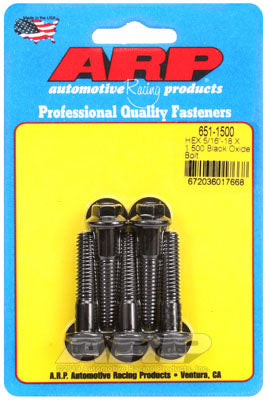 ARP 651-1500 SAE Bolt Kit 5/16-18 X 1.500 hex black oxide bolts Photo-0