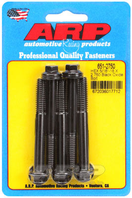 ARP 651-2750 SAE Bolt Kit 5/16-18 X 2.750 hex black oxide bolts Photo-0