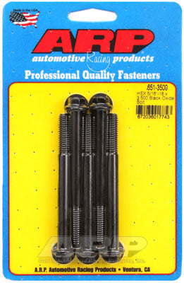 ARP 651-3500 SAE Bolt Kit 5/16-18 X 3.500 hex black oxide bolts Photo-0