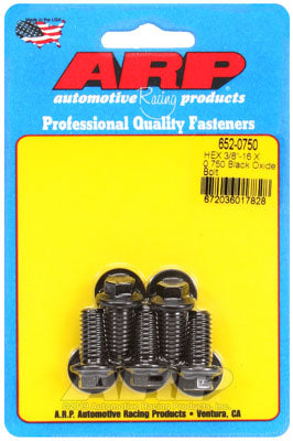 ARP 652-0750 SAE Bolt Kit 3/8-16 X 0.750 hex black oxide bolts Photo-0