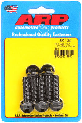 ARP 652-1250 SAE Bolt Kit 3/8-16 X 1.250 hex black oxide bolts Photo-0